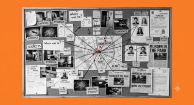 Geographical profiling su una mappa investigativa.